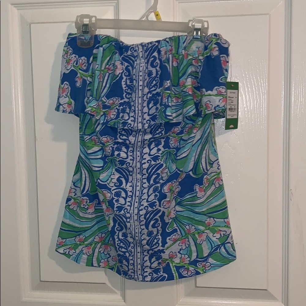 Lilly Pulitzer Wiley Tube Top Bay Blue